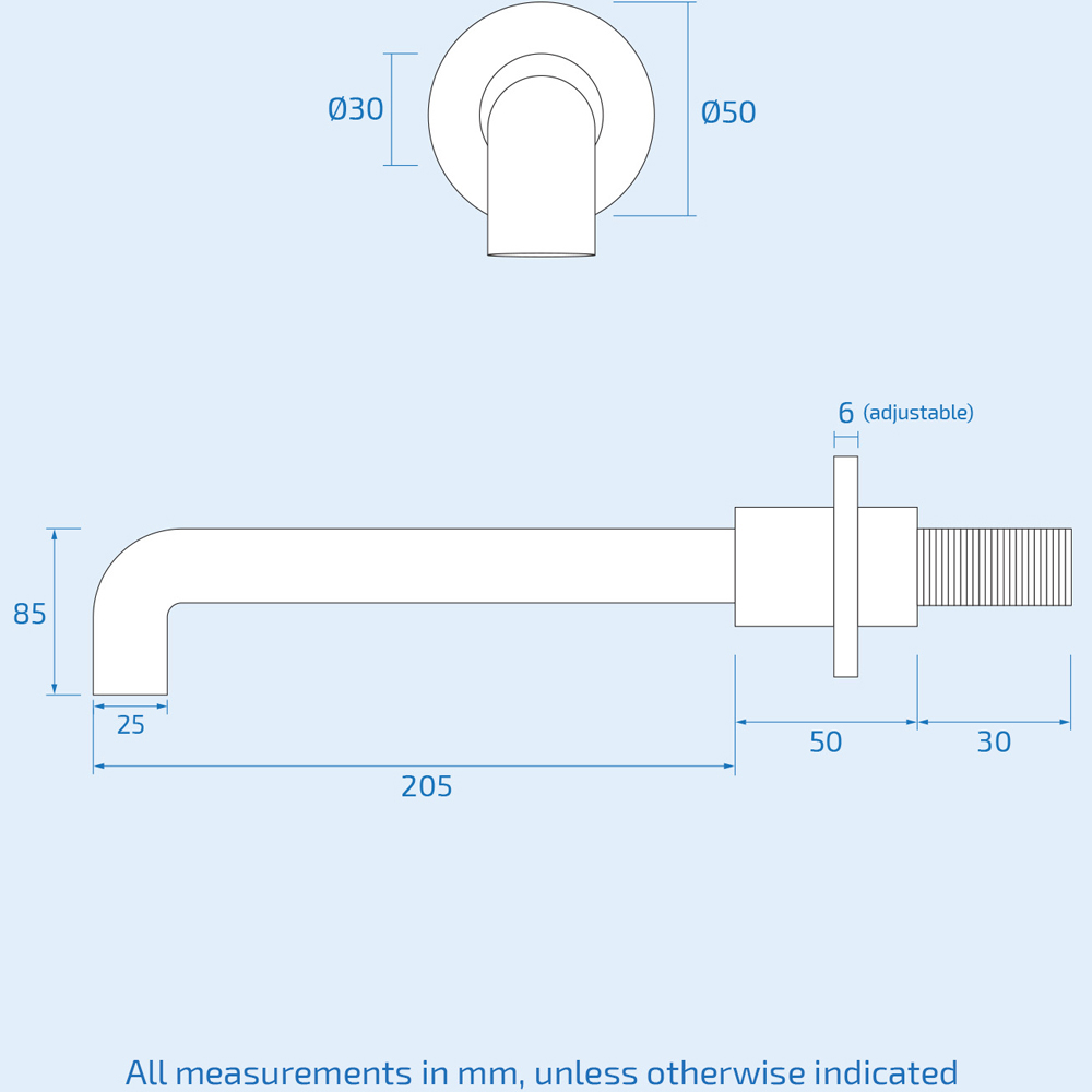 Nes Home Remy Chrome Concealed Valve Mixer Hot and Cold with Basin Modern Tap Image 3