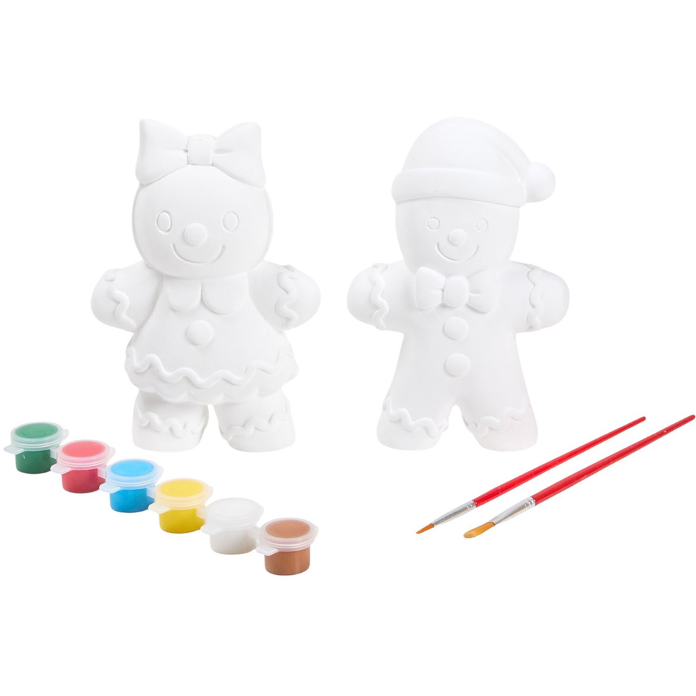 Paint Your Own Ceramic Gingerbread People Kit Image 3