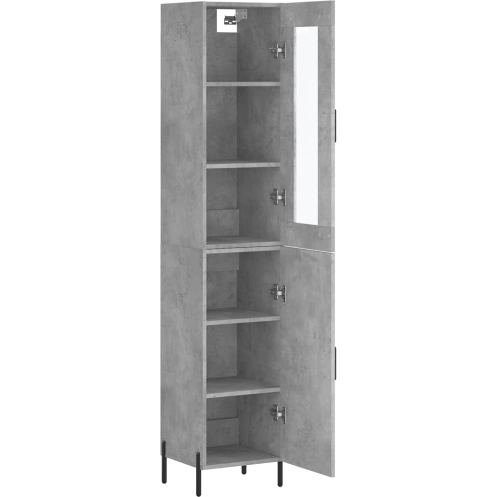 vidaXL 2 Door Concrete Grey Highboard Image 3