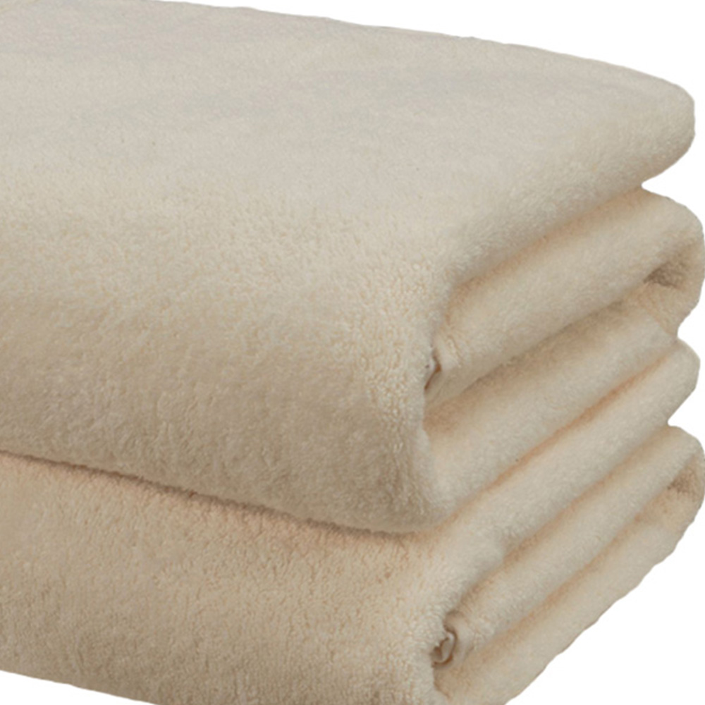 Rapport Home So Soft Cream Cotton Bath Sheet Set of 2 Image 3