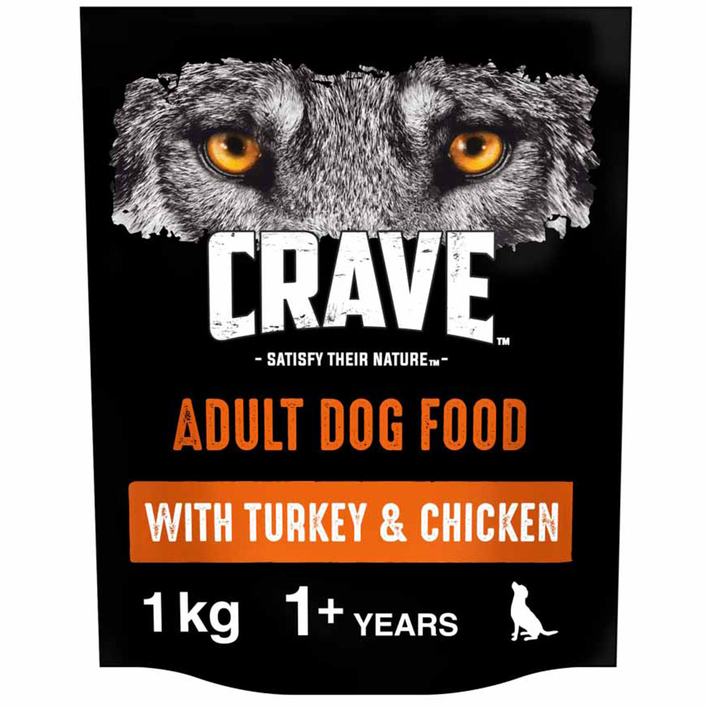 Crave Natural Complete Dry Dog Food Turkey and Chicken 1kg Image 1