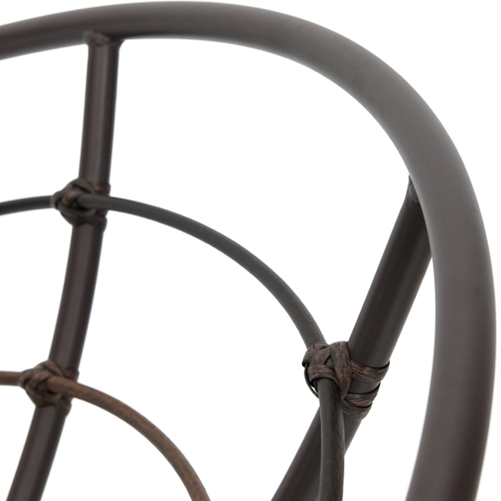 Home Detail Monica Brown and Grey Swivel Papasan Chair Image 5