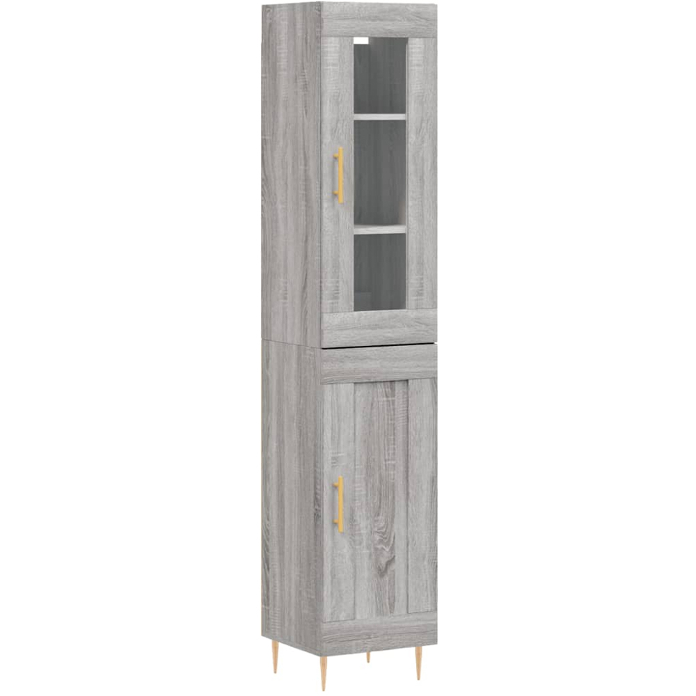 vidaXL 2 Door Grey Sonoma Highboard Image 2