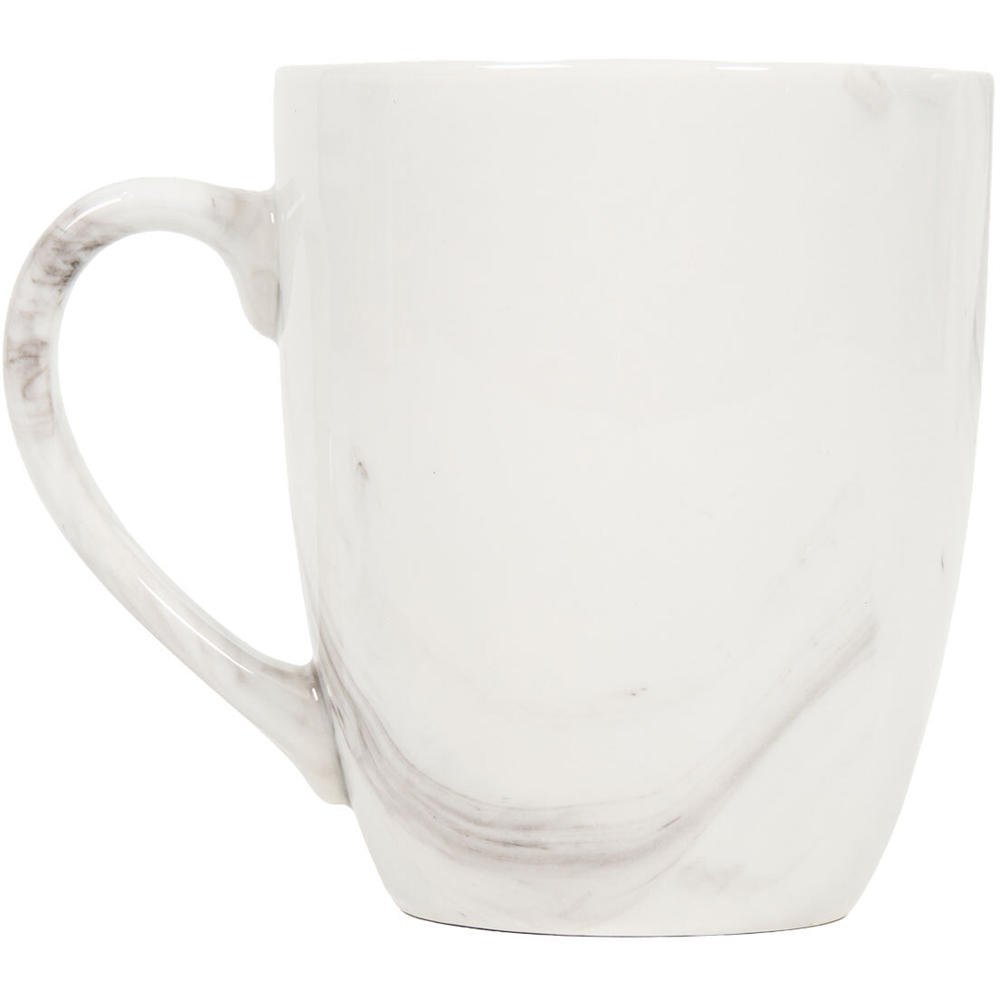Set of 4 Marble in Glaze Bullet Mug White Image 3