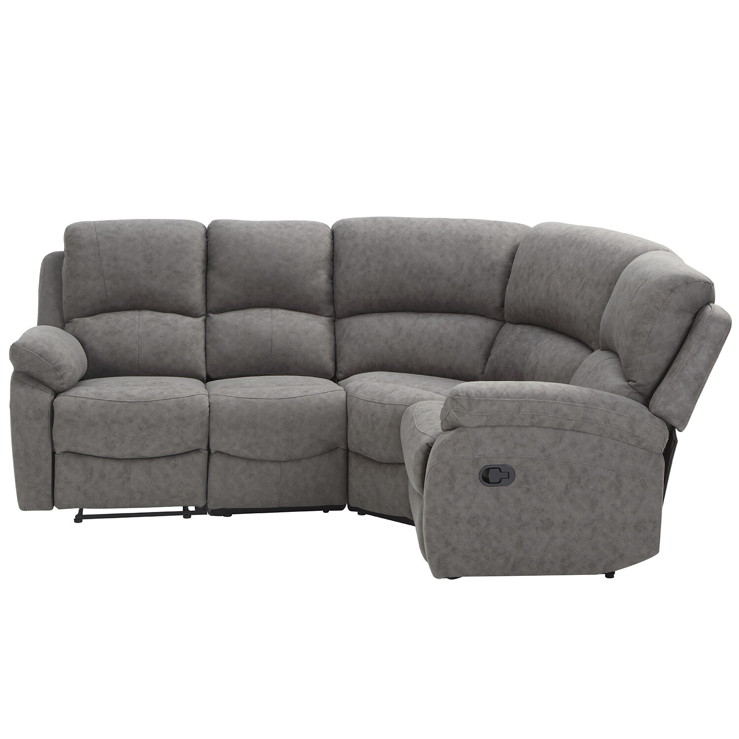 Milano 4 Seater Grey Fabric Reversible Corner Sofa Image 3