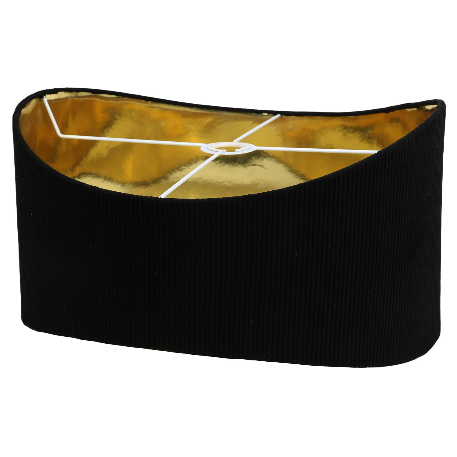 Black and Gold Metallic Lined Shade - Black Image 1