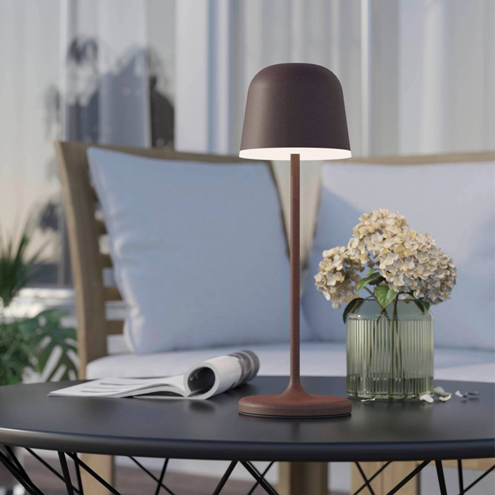 EGLO Mannera Auburn and White Touch Dimmer Table Lamp Image 4