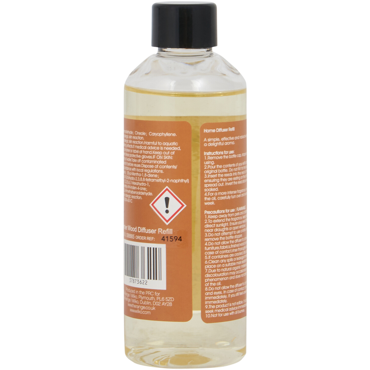 Reed Diffuser Refill 200ml - Amber Wood Image 2