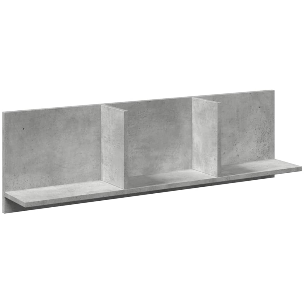 vidaXL 3 Shelf Concrete Grey Wall Cabinet Image 1