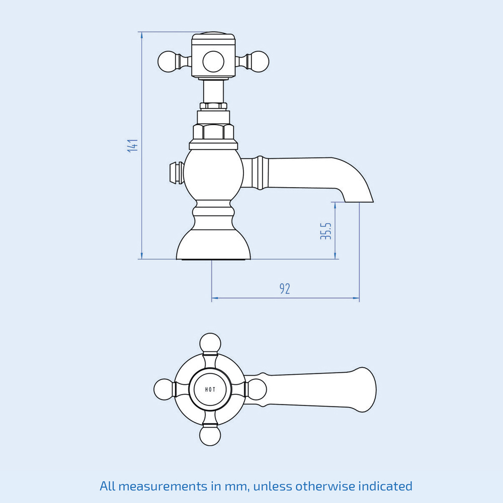 Nes Home Churchill Chrome Bath Shower Mixer and Twin Hot and Cold Basin Taps Image 4