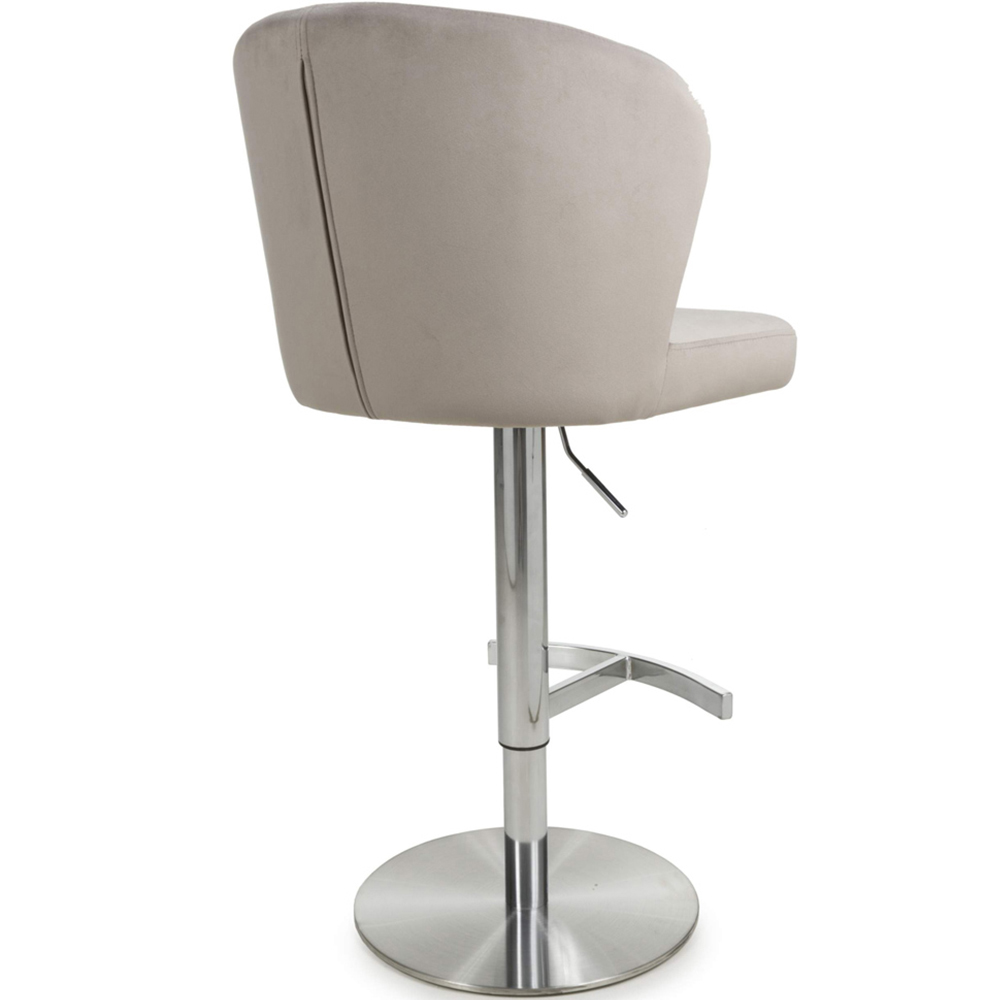 Shankar Sigma Mink Brushed Velvet Bar Stool Image 3