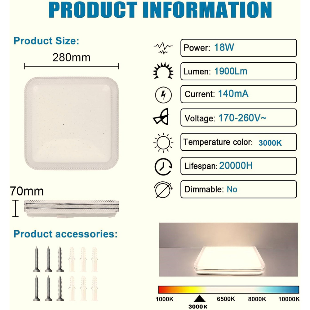 ExtraStar Crystal Effect Border Warm White Ceiling Downlight Image 5