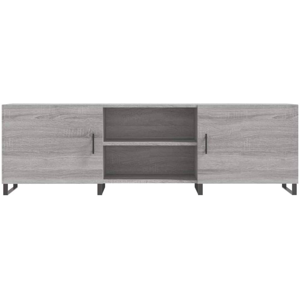 vidaXL 2 Door 2 Shelf Grey Sonoma TV Cabinet Image 5