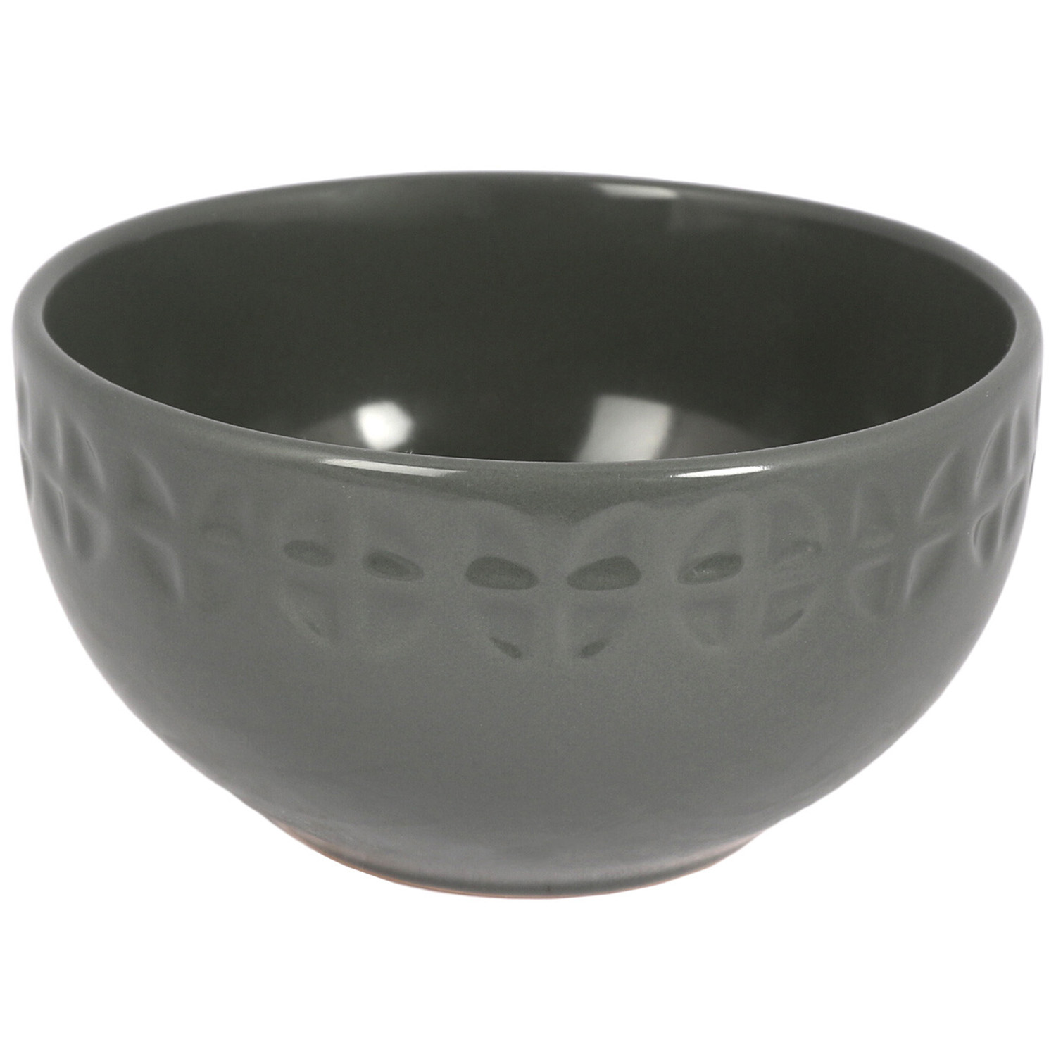 Geo Debossed 5.5" Rice Bowl - Grey Image 1