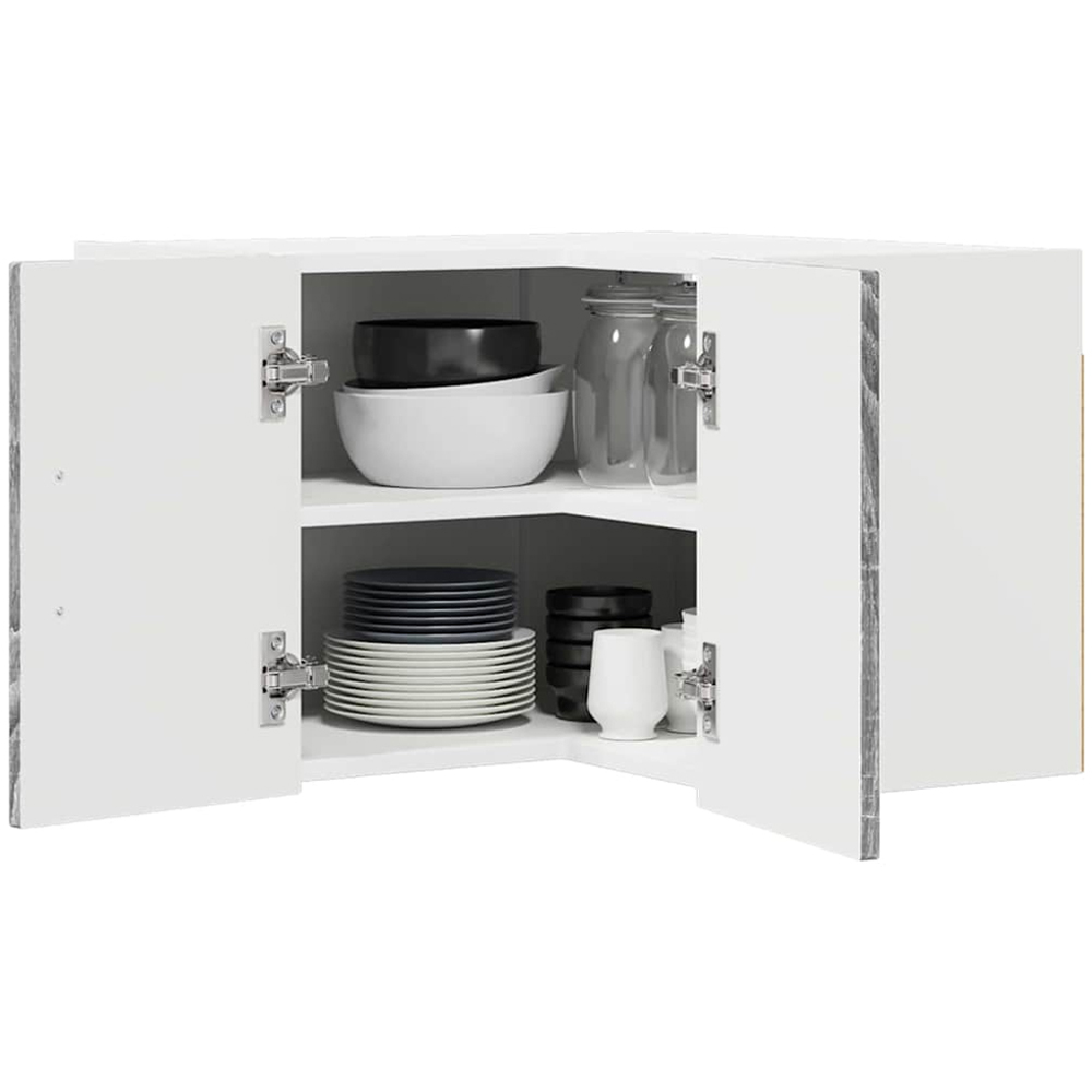 vidaXL Kalmar 2 Door Grey Sonoma Wall Kitchen Cabinet Image 3