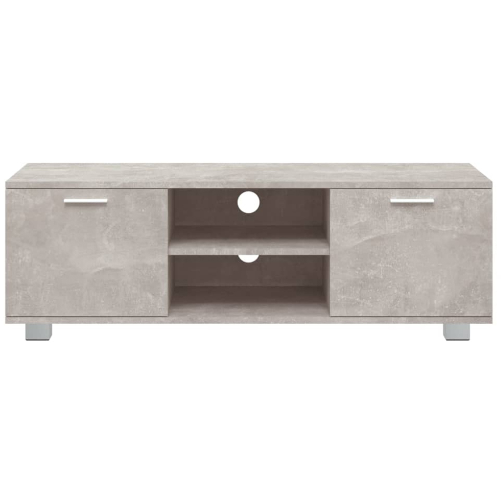 vidaXL 2 Door 2 Shelf Concrete Grey TV Cabinet Image 4