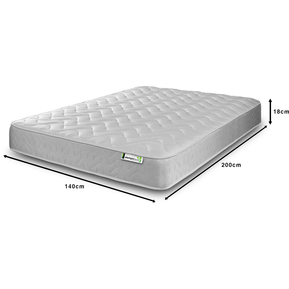 Starlight Beds European Double White Hybrid Deep Memory Foam and Spring Mattress Image 5