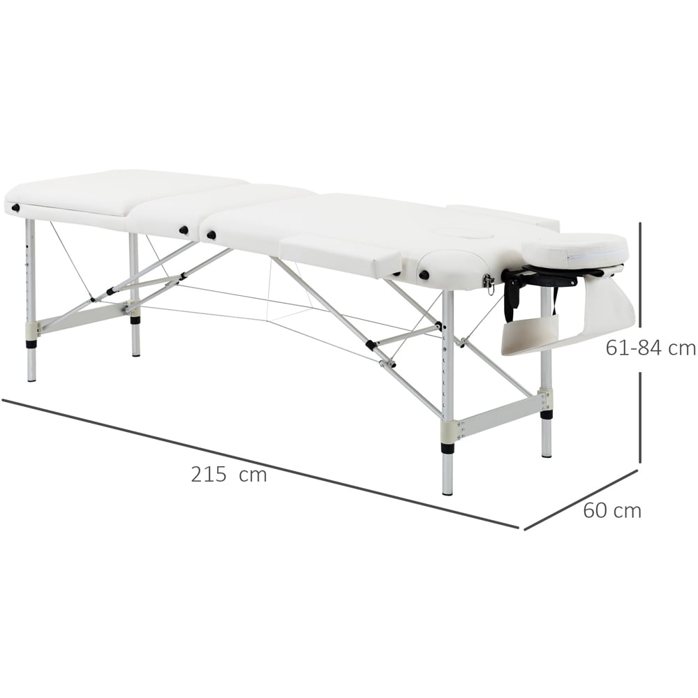Portland White Aluminium PVC Portable Massage Table Image 9