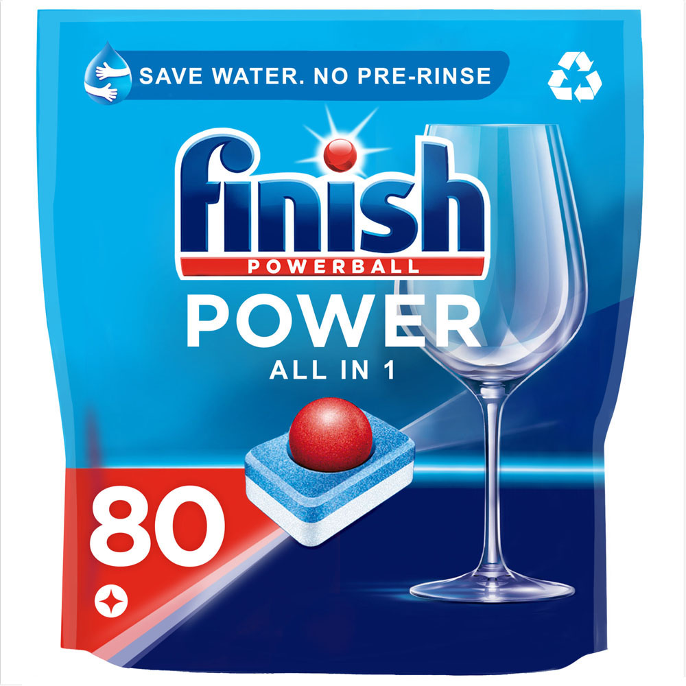 Finish Power All In One Dishwasher Tablets 80 Pack Image 2