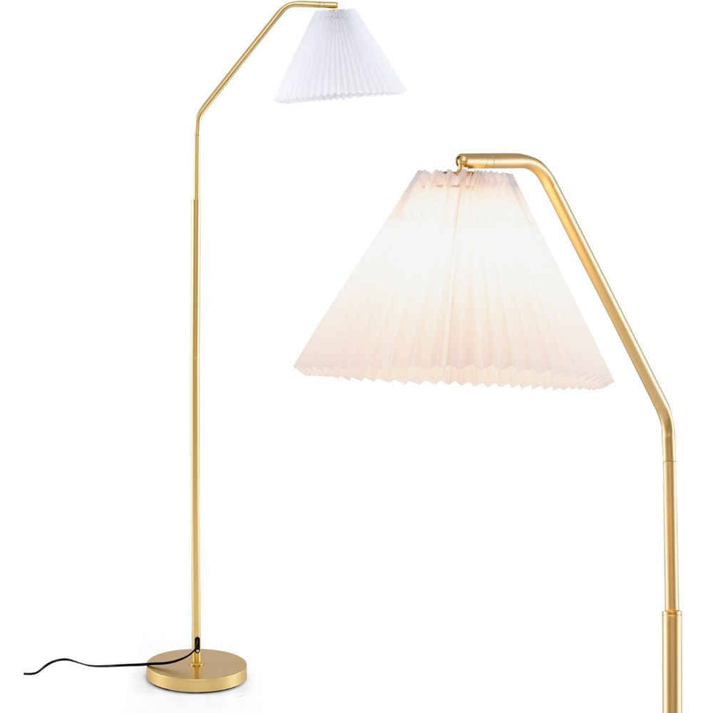 Costway Gold Arc Adjustable Modern Standing Floor Lamp Image 2