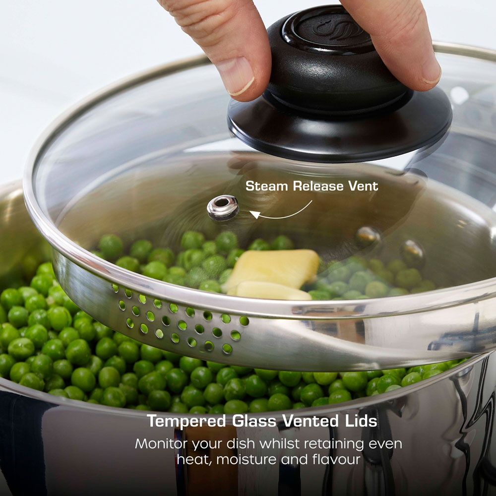 Swan Townhouse 20cm Stainless Steel Saucepan with Lid Image 4