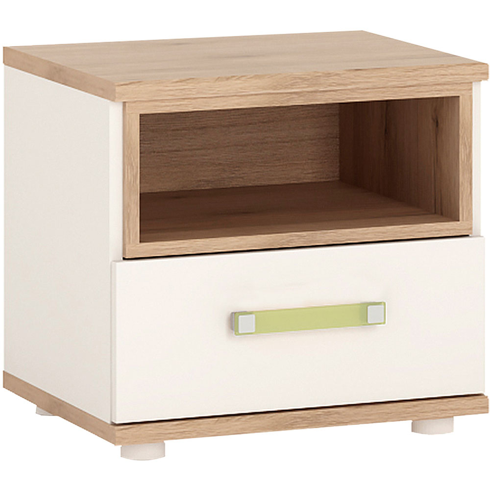 Florence 4KIDS Single Drawer Bedside Cabinet with Lemon Handles Image 2