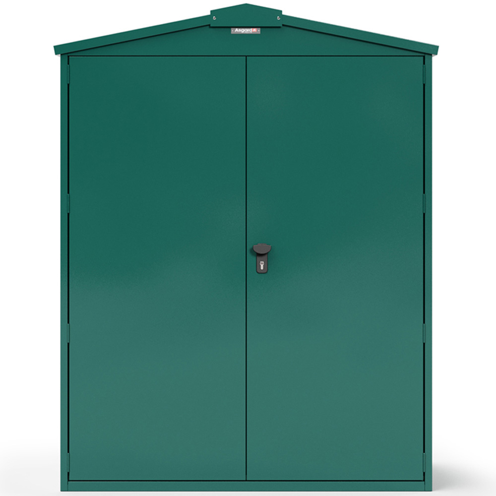 Asgard Saracen 5 x 4ft Double Door Green High Security Apex Garden Shed Image 3