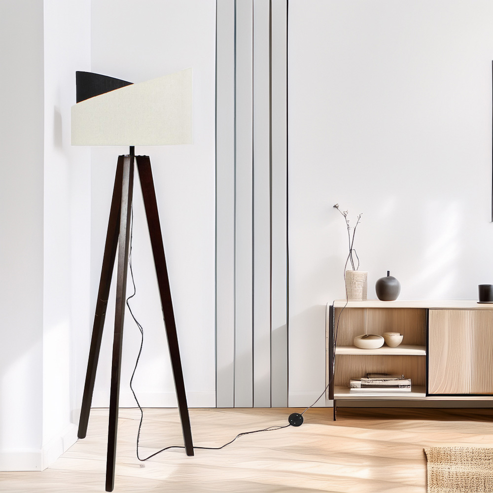 Avery Floor Lamp - White and Black Image 2