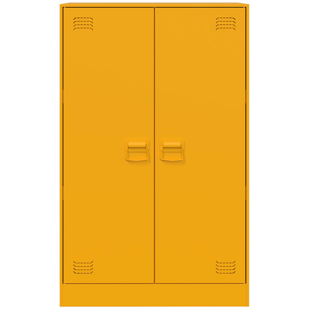 vidaXL 2 Door Mustard Yellow Steel Sideboard Image 6