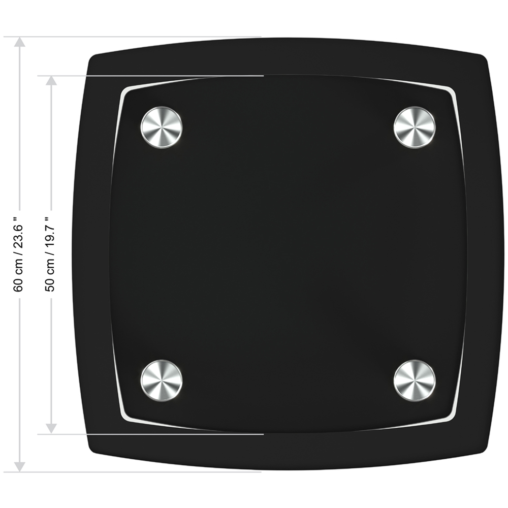 AVF Black Glass and Chrome Lamp Table Image 6