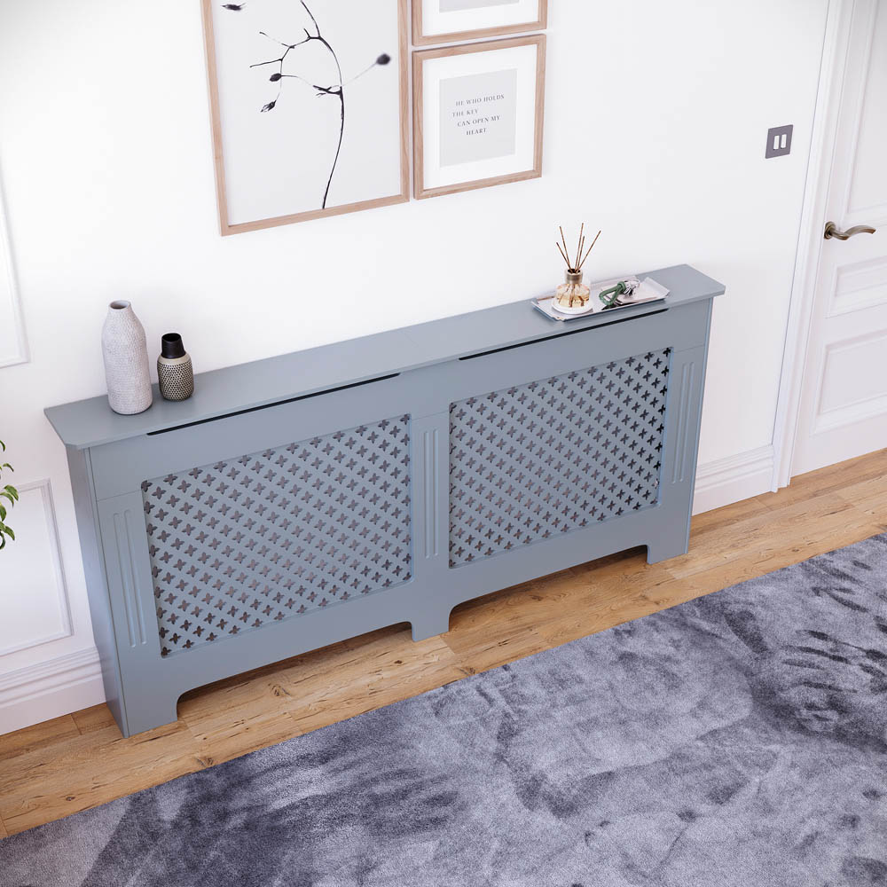 Vida Designs Oxford Grey Radiator Cover Extra Large Image 7