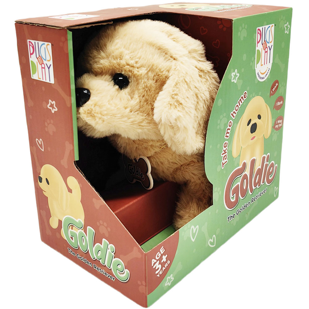 Pugs at Play Goldie The Golden Retriever Interactive Walking Dog Plush Soft Toy Image 2