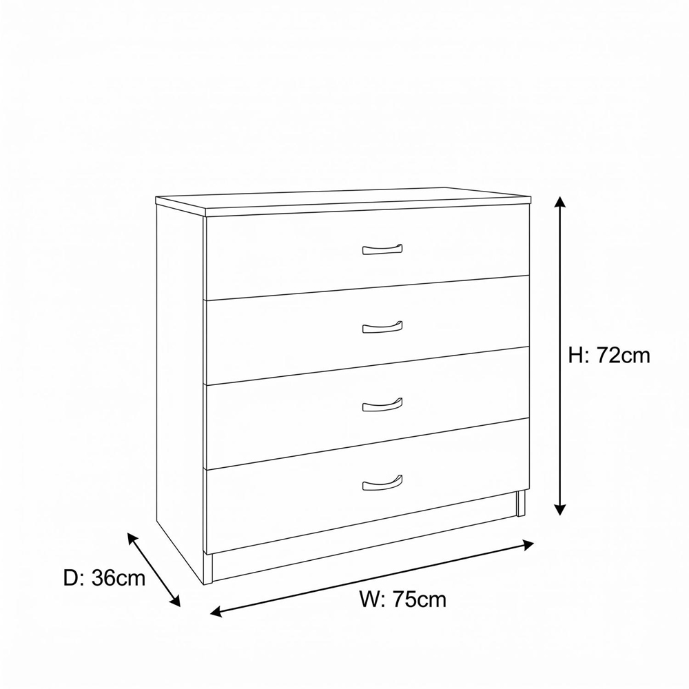 FWStyle Promo Oak 3 Piece Bedroom Furniture Set Image 8