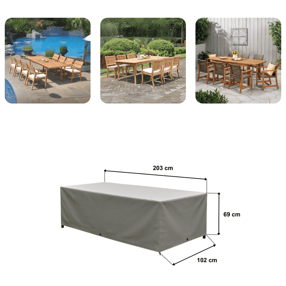 Home Source Duracover Outdoor Table Cover 69 x 203 x 102cm Image 8