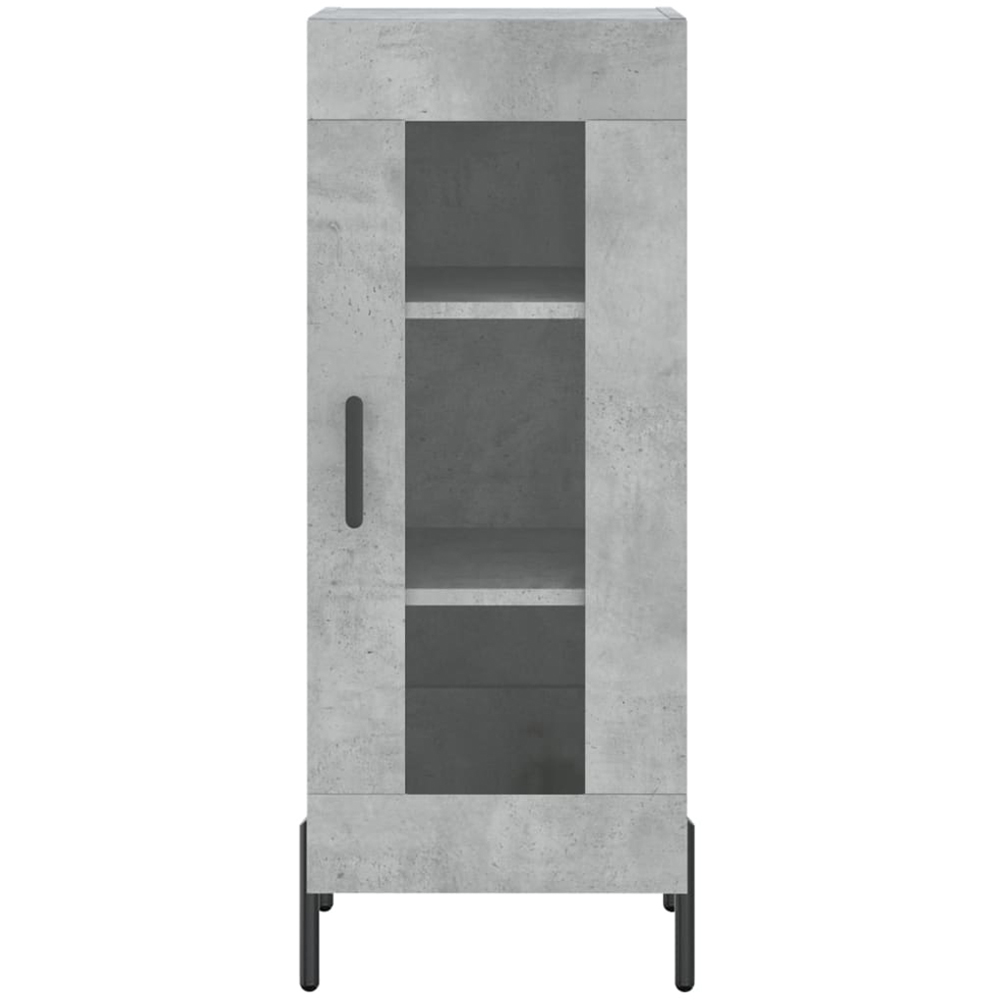 vidaXL 2 Glass Door Concrete Grey Highboard Image 8