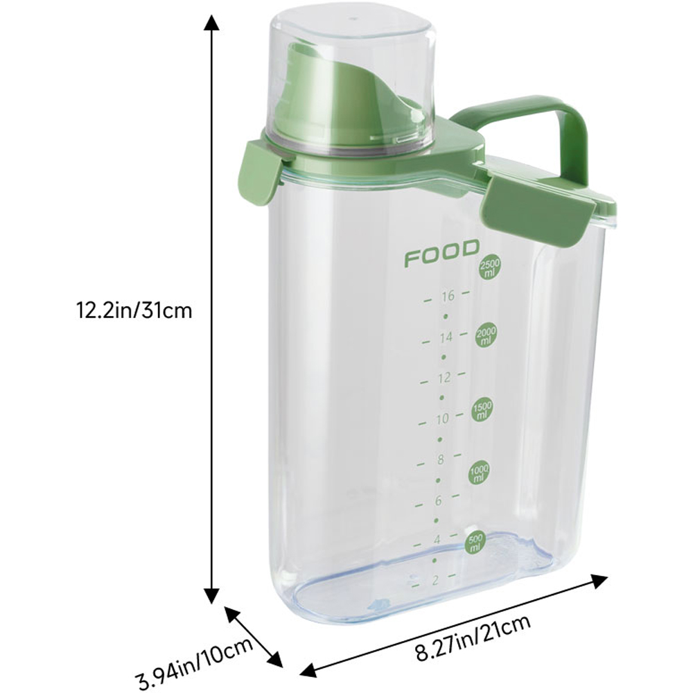 Living and Home Green and Clear Airtight Food Storage Container 2.8L Image 7