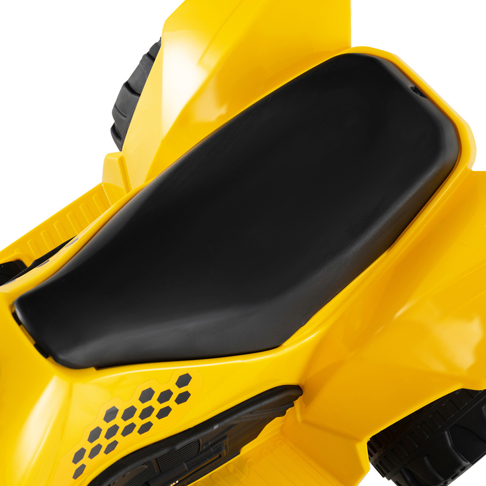 Costway Kids Yellow Licensed Caterpillar Ride On ATV Quad Car with Horn Sound 6V Image 5
