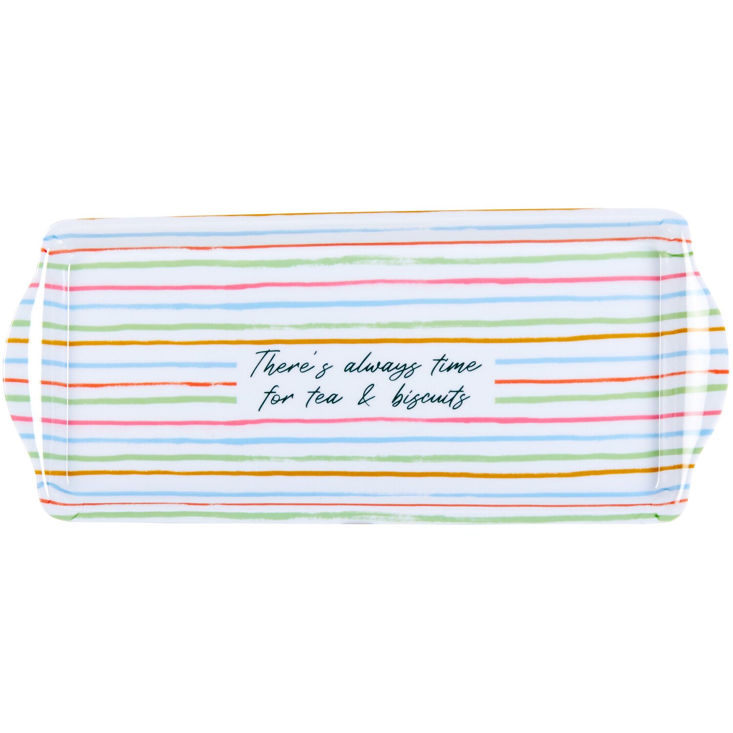 Wildflower Stripes Drinks Tray - White Image 1