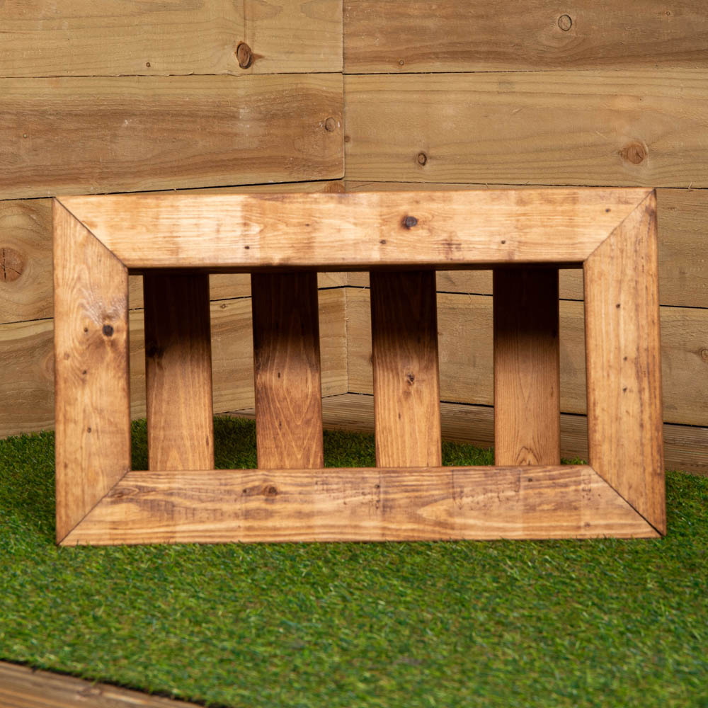 Samuel Alexander Hand Made Rustic Wooden Small Garden Trough 56 x 34cm Image 4