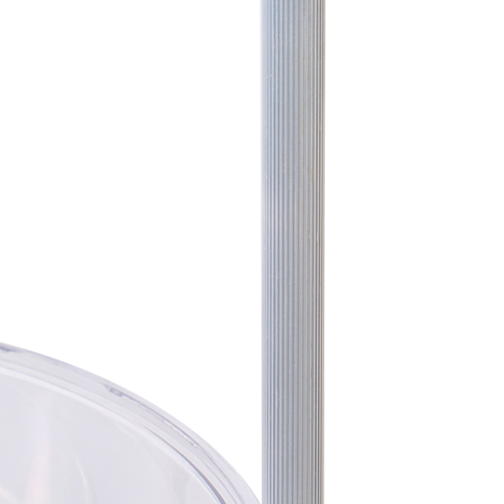 Living and Home 3 Shelf Clear Round Rolling Storage Cart Image 6