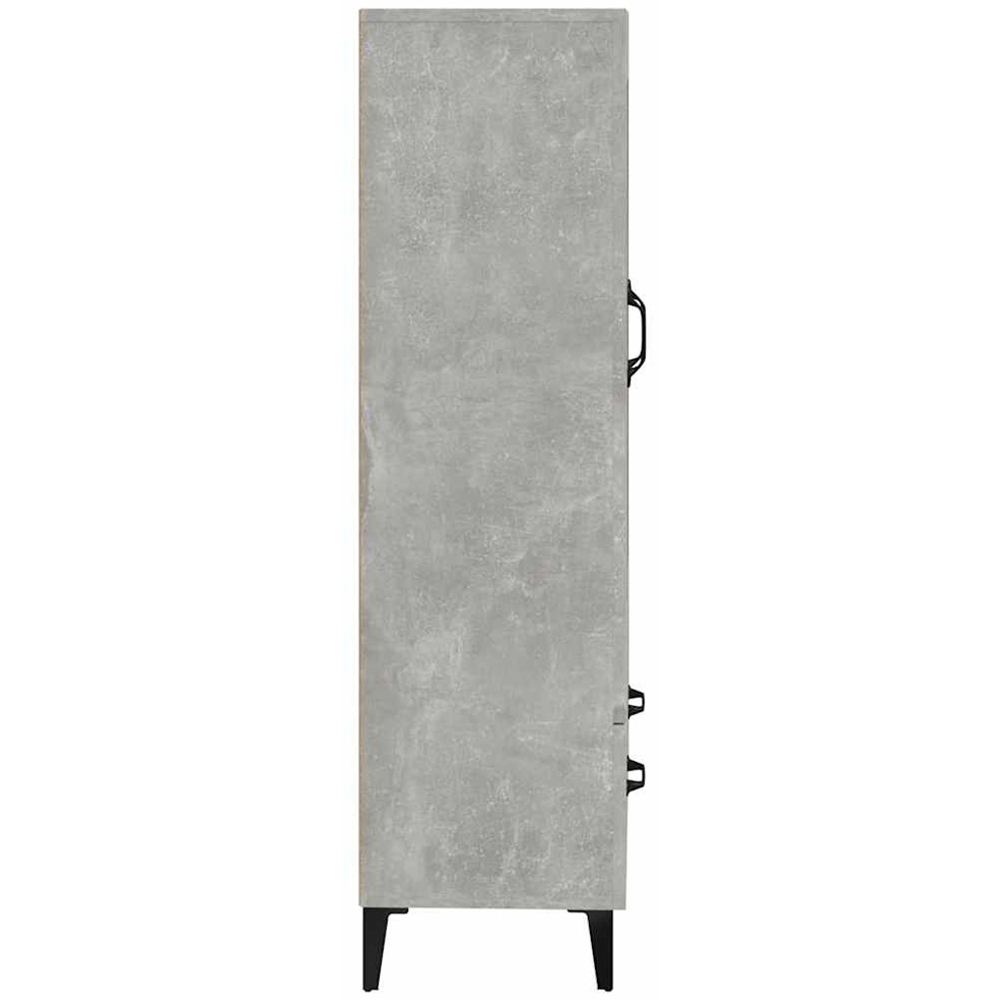 vidaXL 2 Door Single Drawer Concrete Grey Highboard Image 8