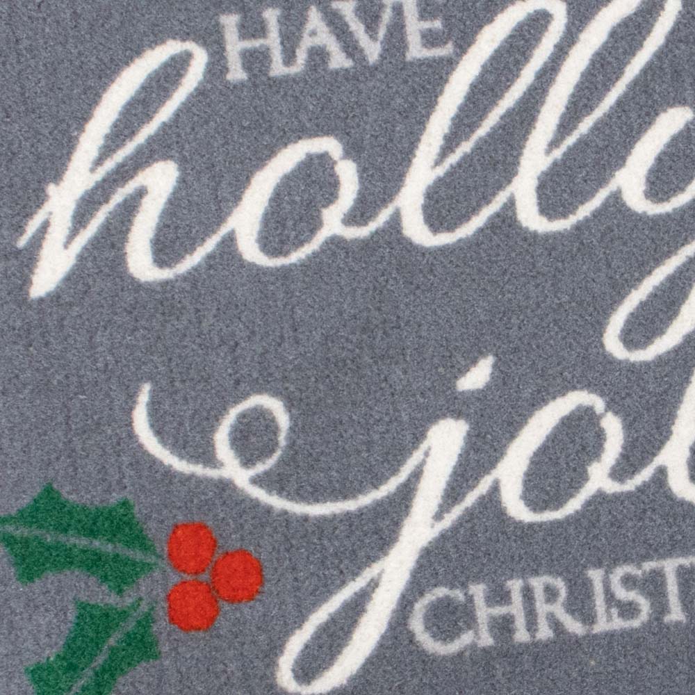 JVL Festive Christmas Holly Molly Machine Washable Indoor Doormat 40 x 57cm Image 4