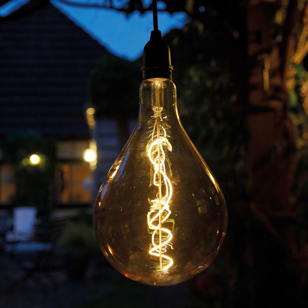 Luxform Raindrop Glass Filament Hanging Bulb Light Image 1