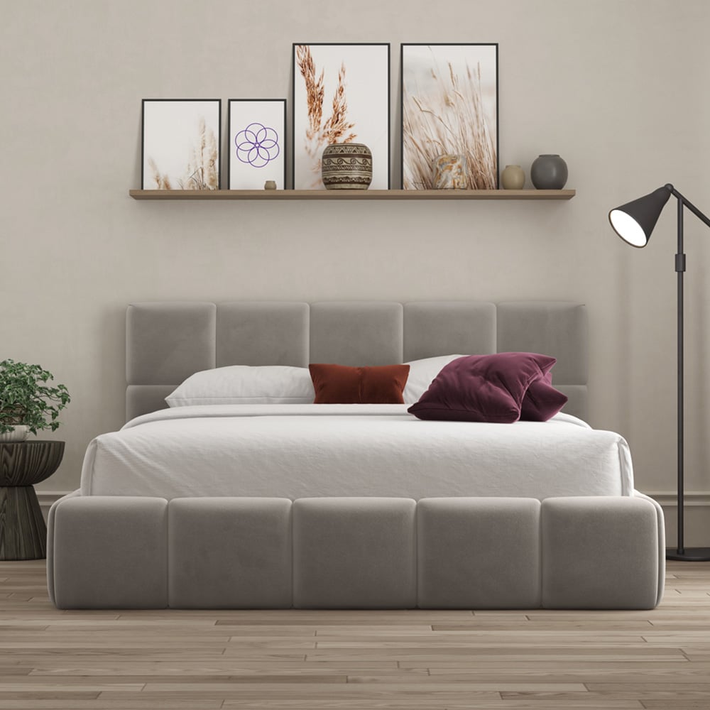 DS Living Ovella Small Double Pebble Cubed Bed Frame Image 3