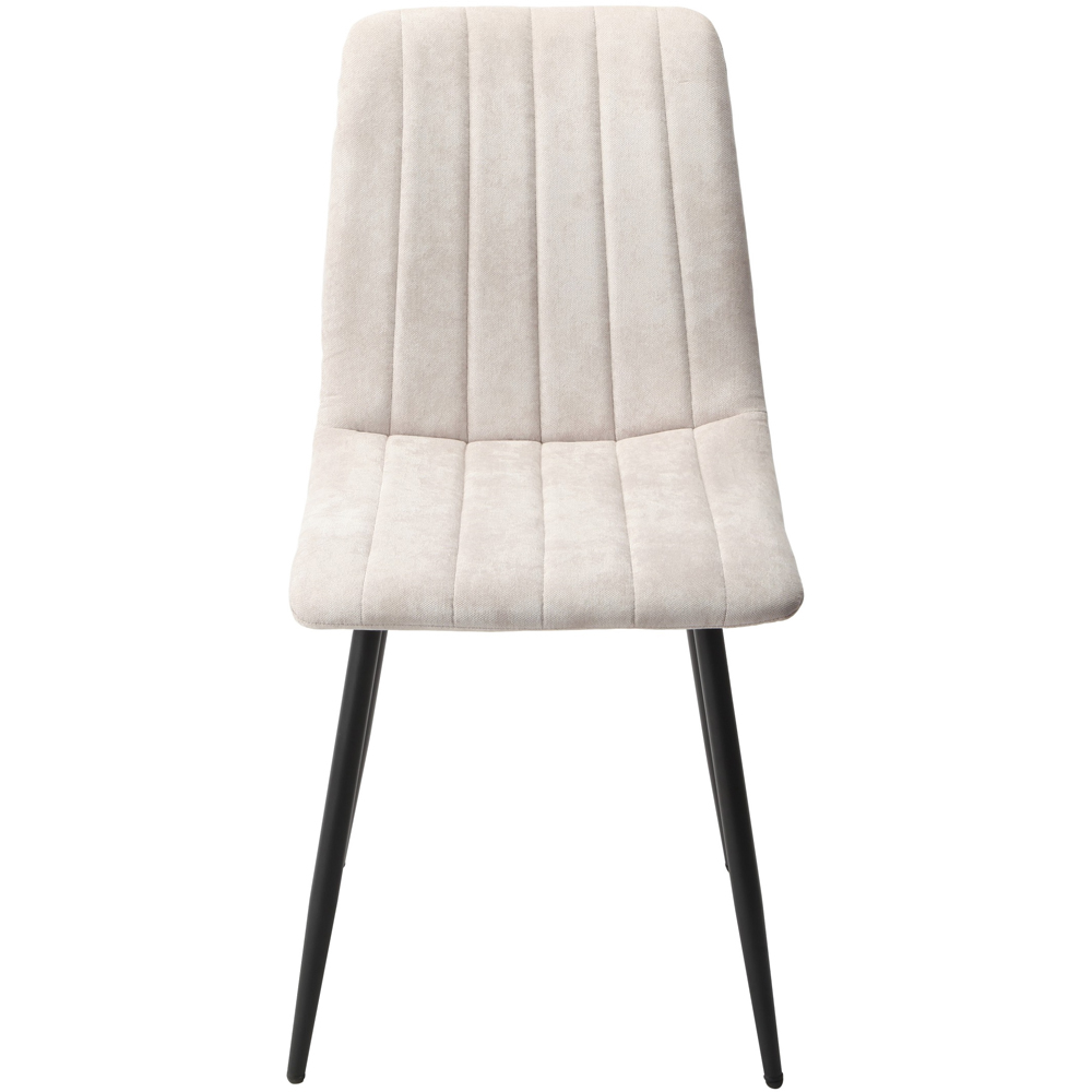 Core Products Aspen Set of 2 Natural and Black Straight Stitch Dining Chair Image 2