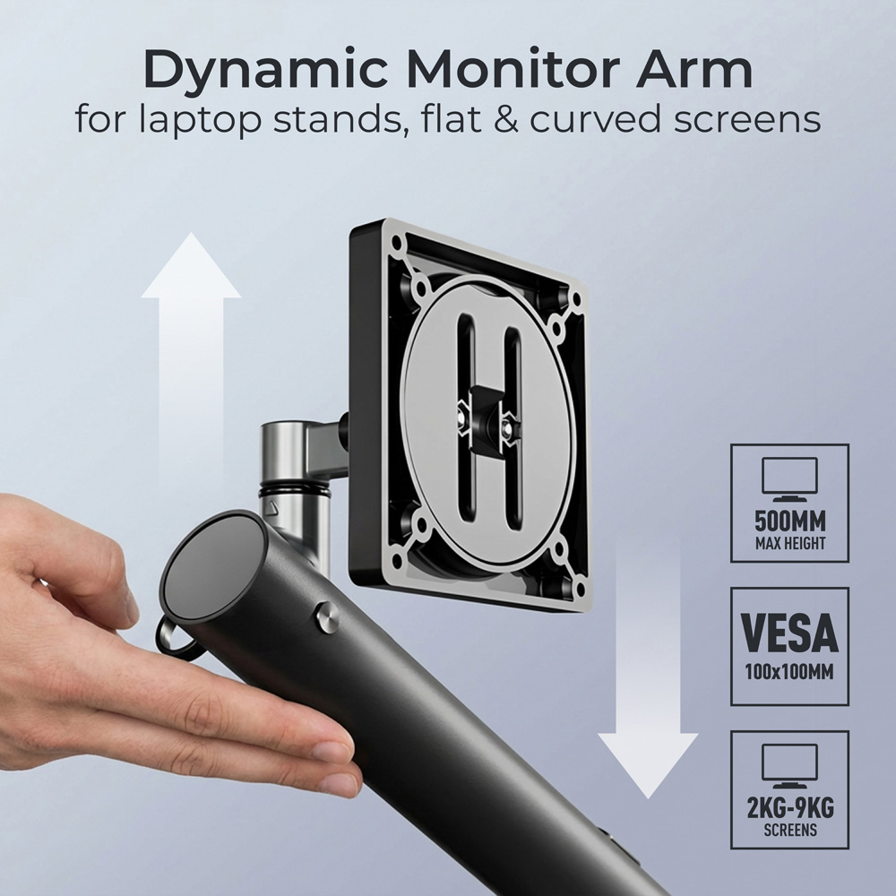 CMD Miro Black Dynamic Monitor Arm Image 4