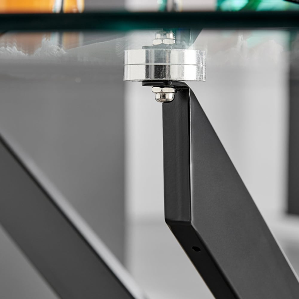 Furniturebox Arona Kensington 6 Seater Round Dining Set Black Image 6