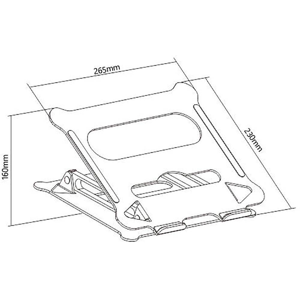 ProperAV Silver Extra High Adjustable Aluminium Laptop Stand Image 9