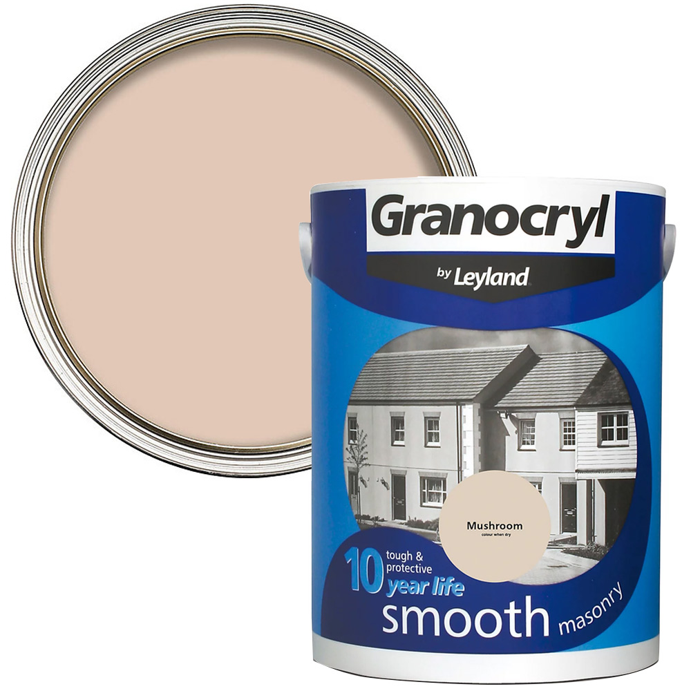 Leyland Granocryl Smooth Masonry Mushroom Paint 5L Image 1