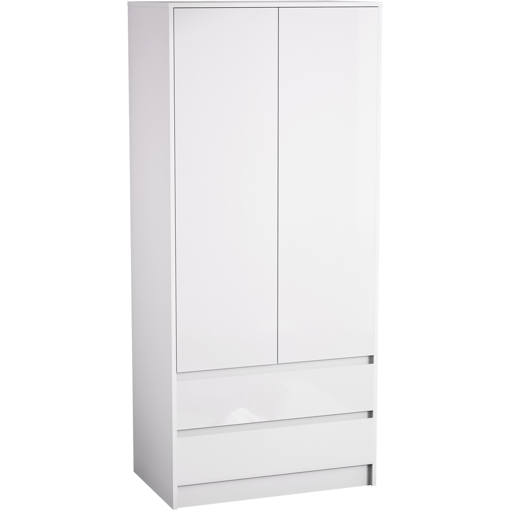 VIDA DESIGNS Glinton 2 Door 2 Drawer White Wardrobe Image 2